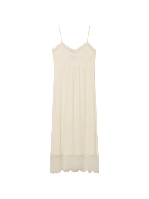 Simone Rocha lace-trim slip midi dress