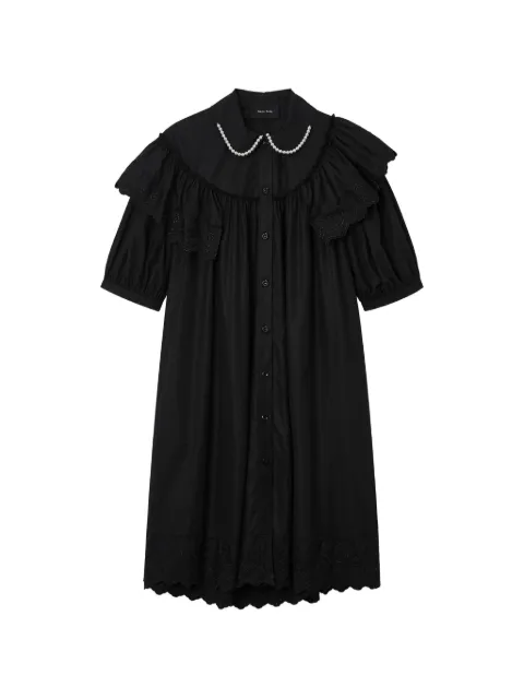 Simone Rocha pearl-embellished ruffled midi dress