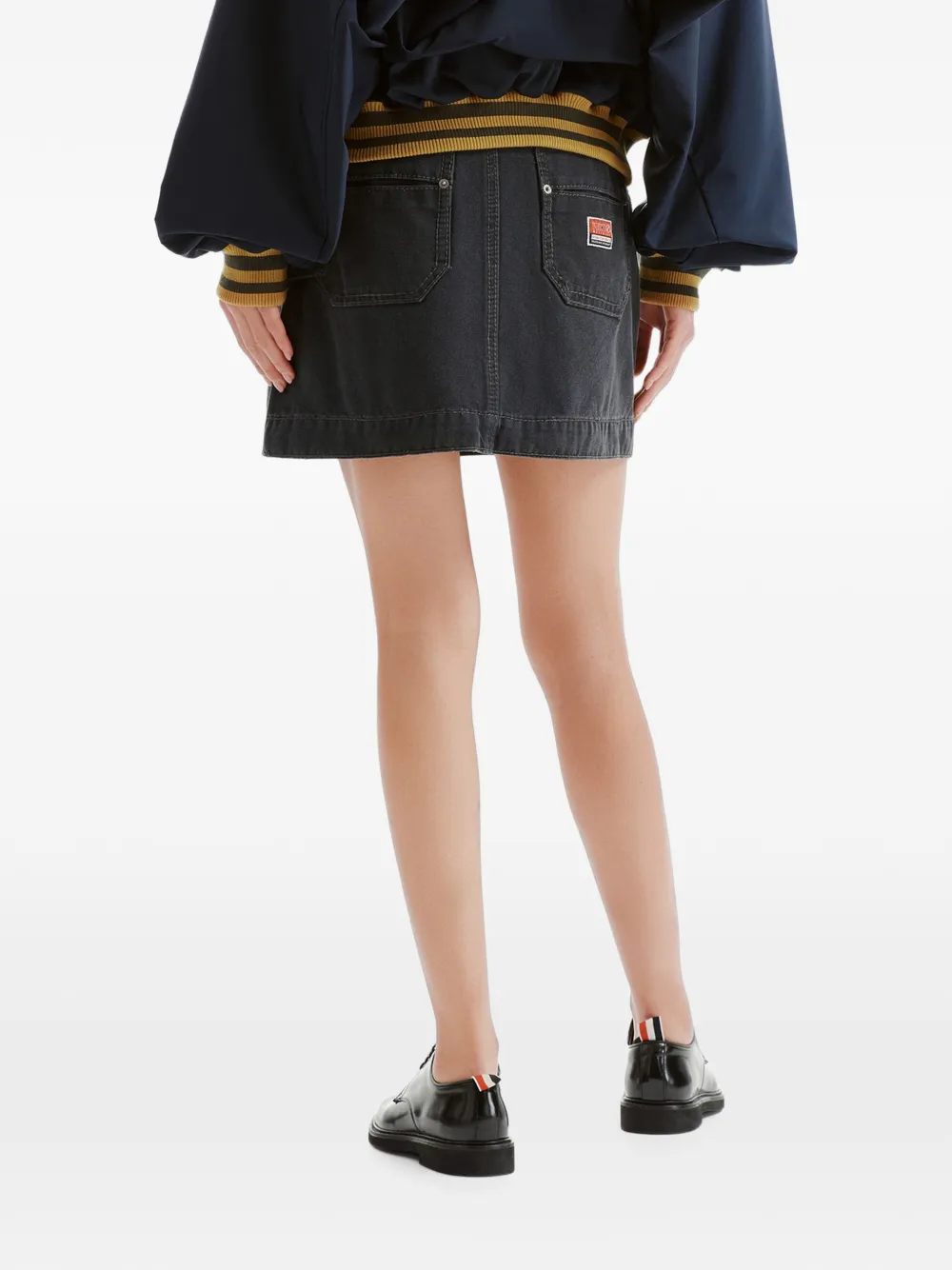 We11done Mini-rok met logopatch Zwart