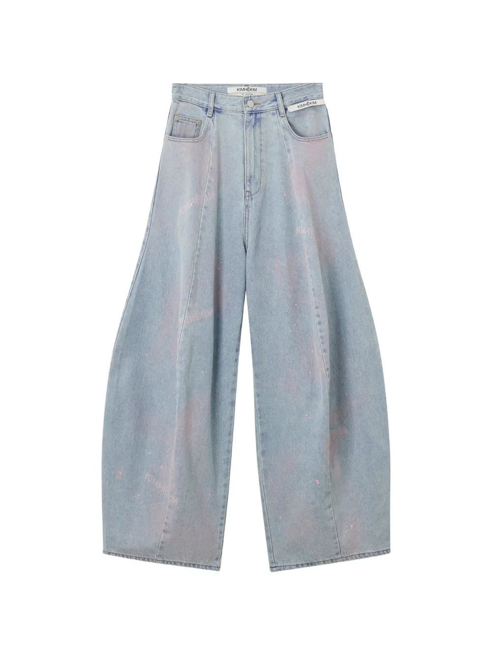 Kimhekim Jeans con effetto spray - Blu
