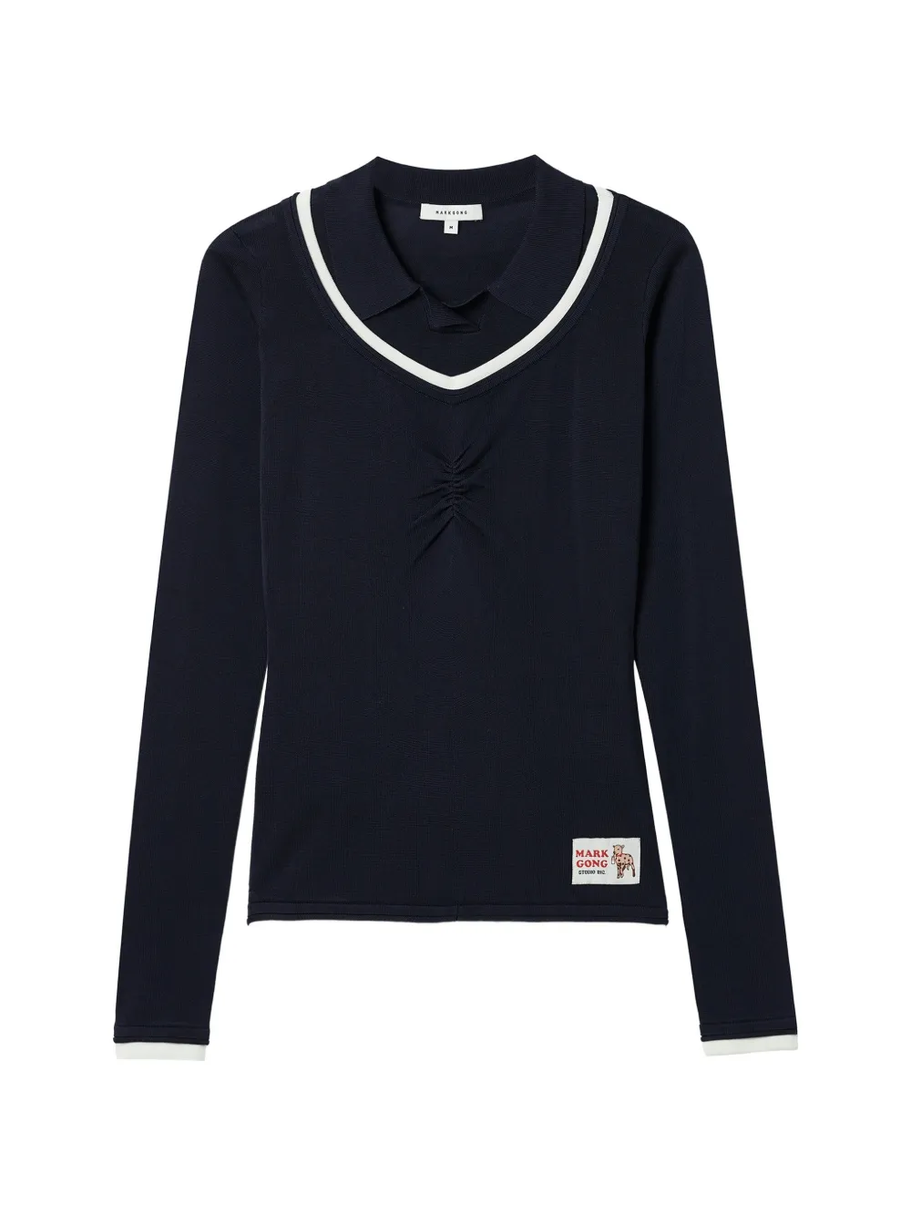MARKGONG long-sleeved T-shirt and polo-collar tank top set