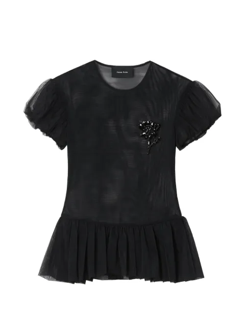 Simone Rocha embellished peplum top