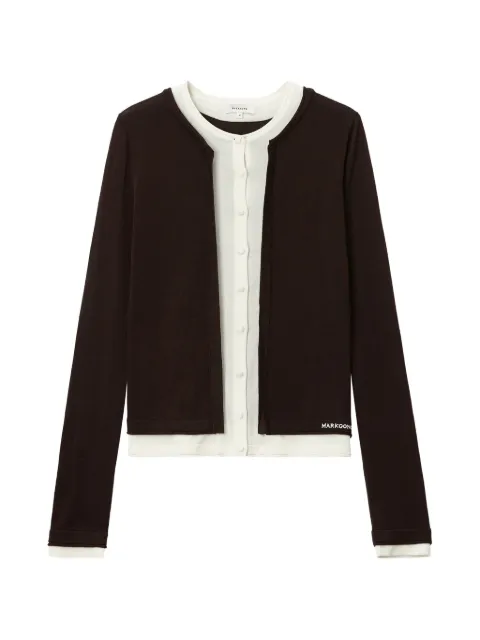 MARKGONG Cardigan a strati con logo