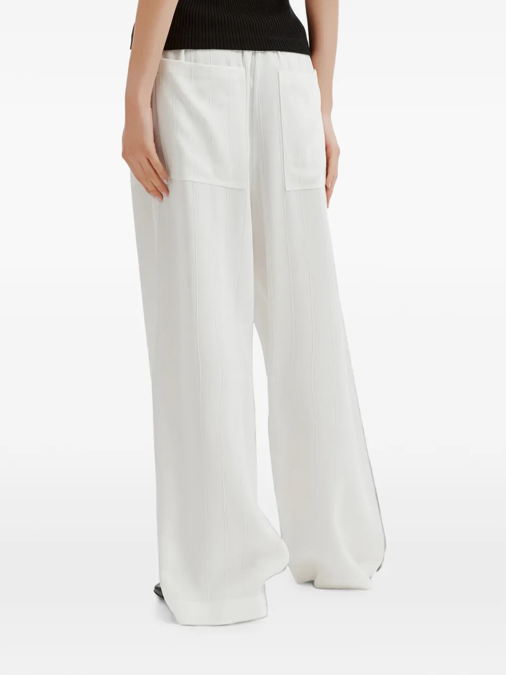 TOTEME drawstring wide-leg trousers Wit