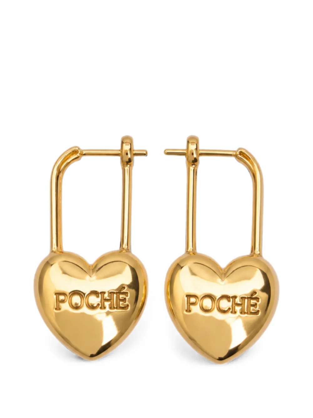 Poche Paris Heart drop earrings - Gold