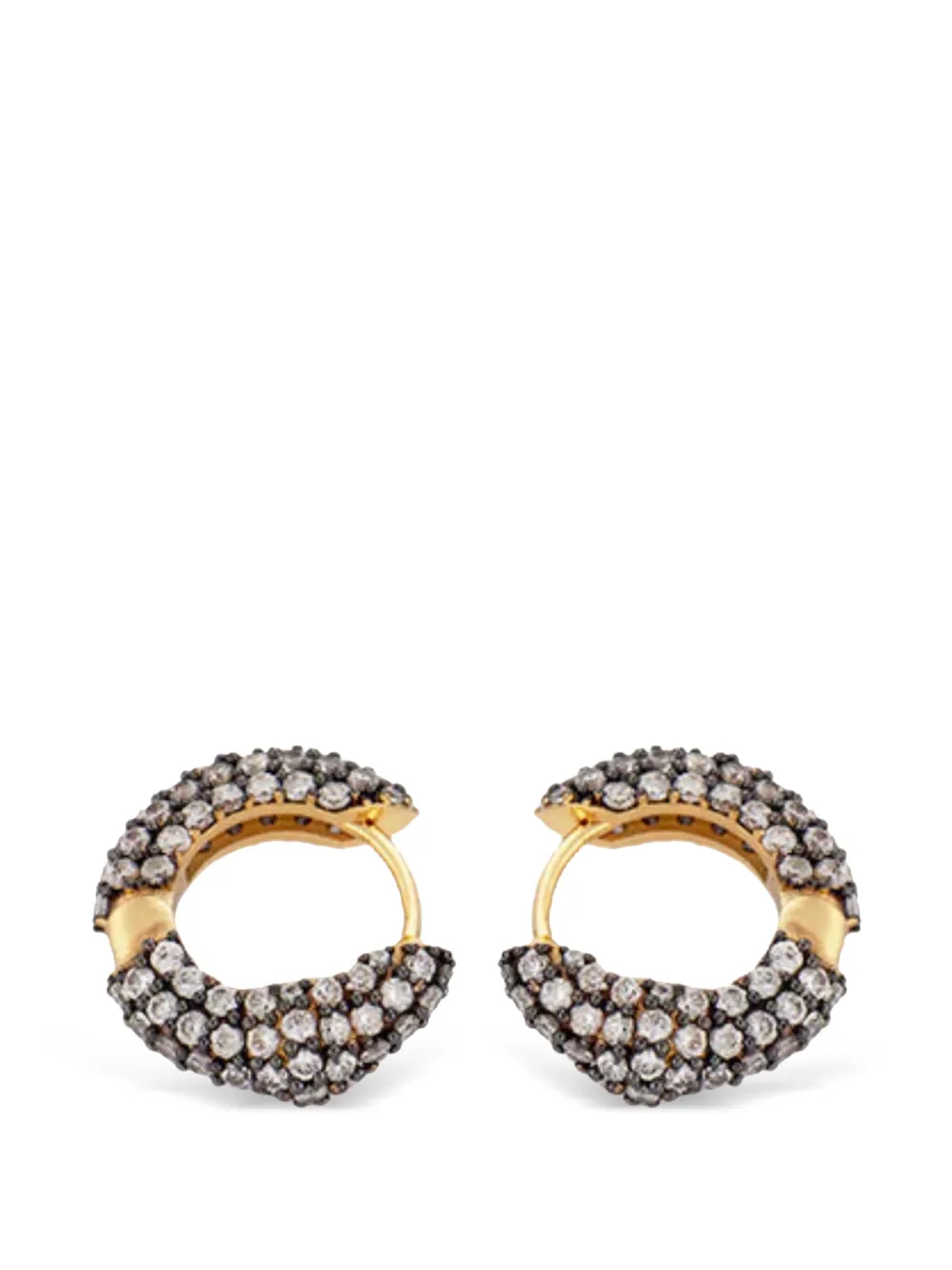 Poche Paris Harmony crystal hoop earrings - Gold