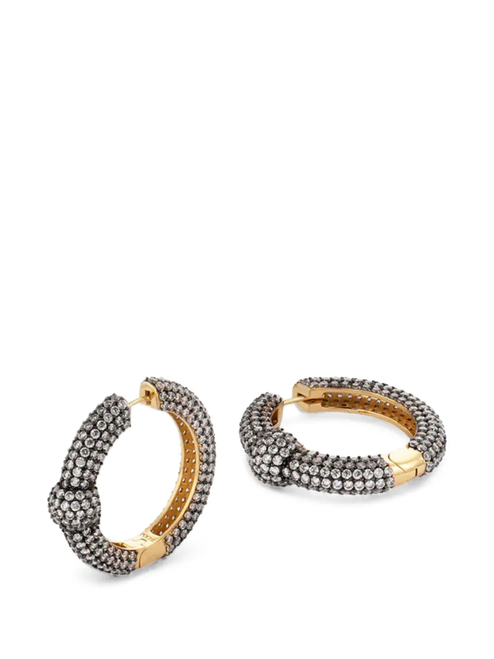 Poche Paris Harmony crystal hoop earrings - Gold