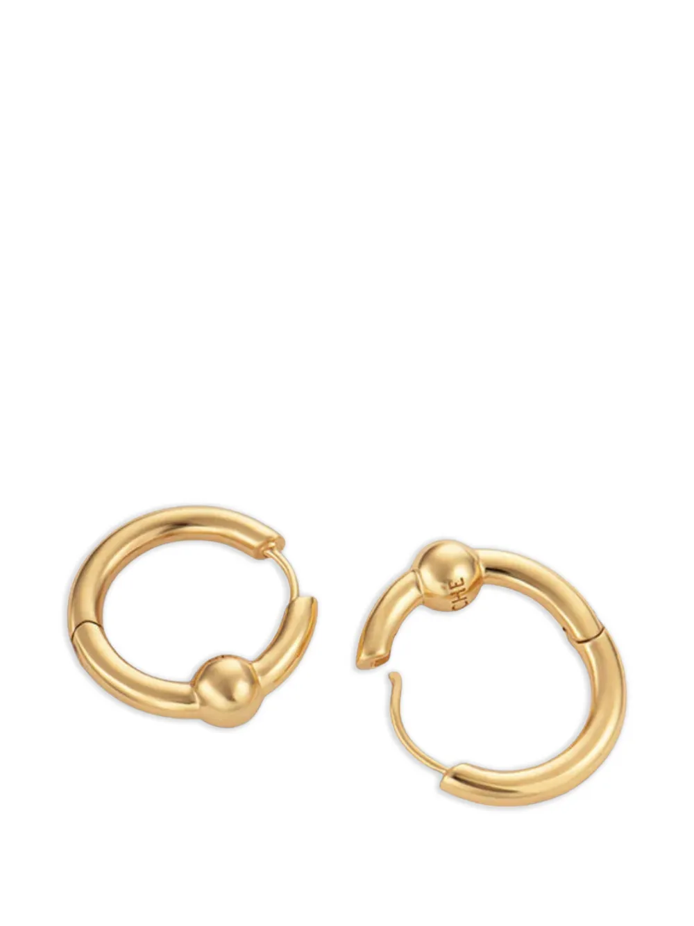 Poche Paris Harmony ball-detail hoop earrings - Gold
