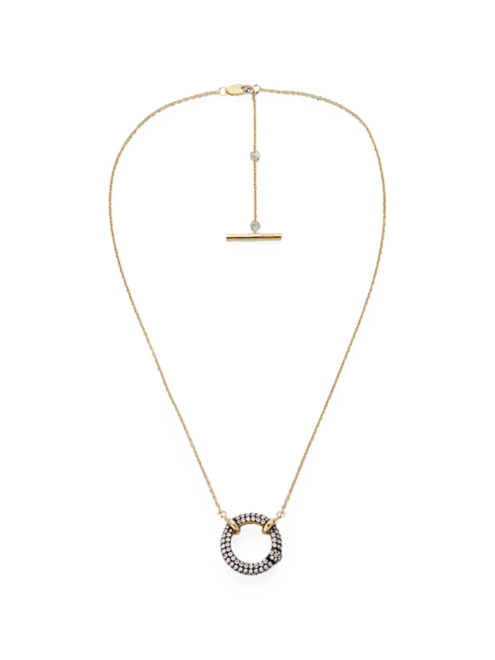 Poche Paris Flow crystal necklace - Gold