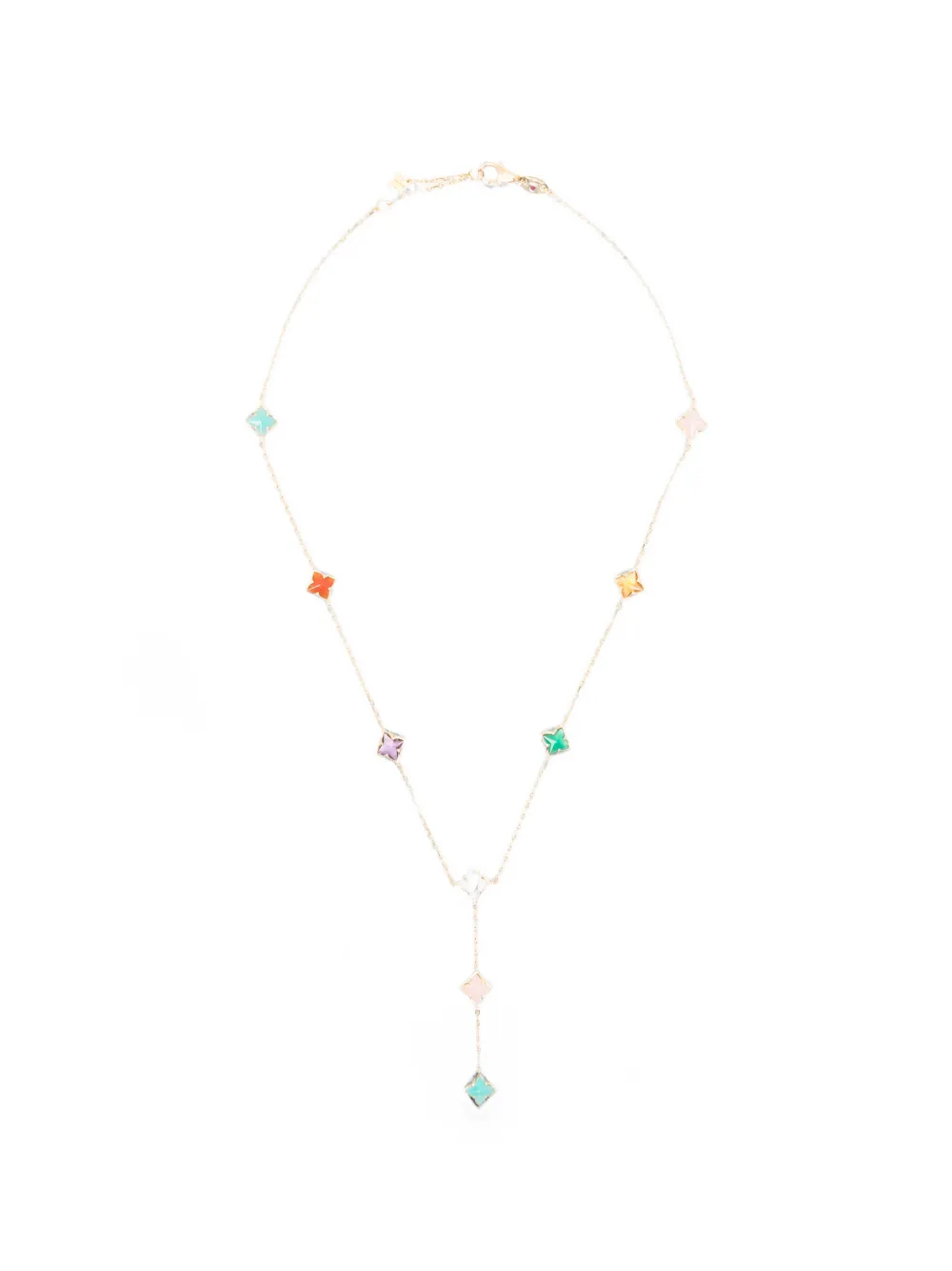 Roberto Coin Princess Flower mulyi-stone necklace - Gold