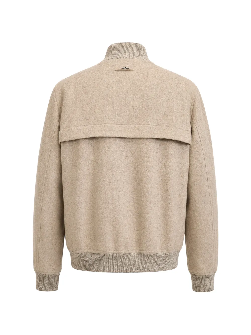 Paul & Shark Kasjmier bomberjack met geribbelde afwerking Beige