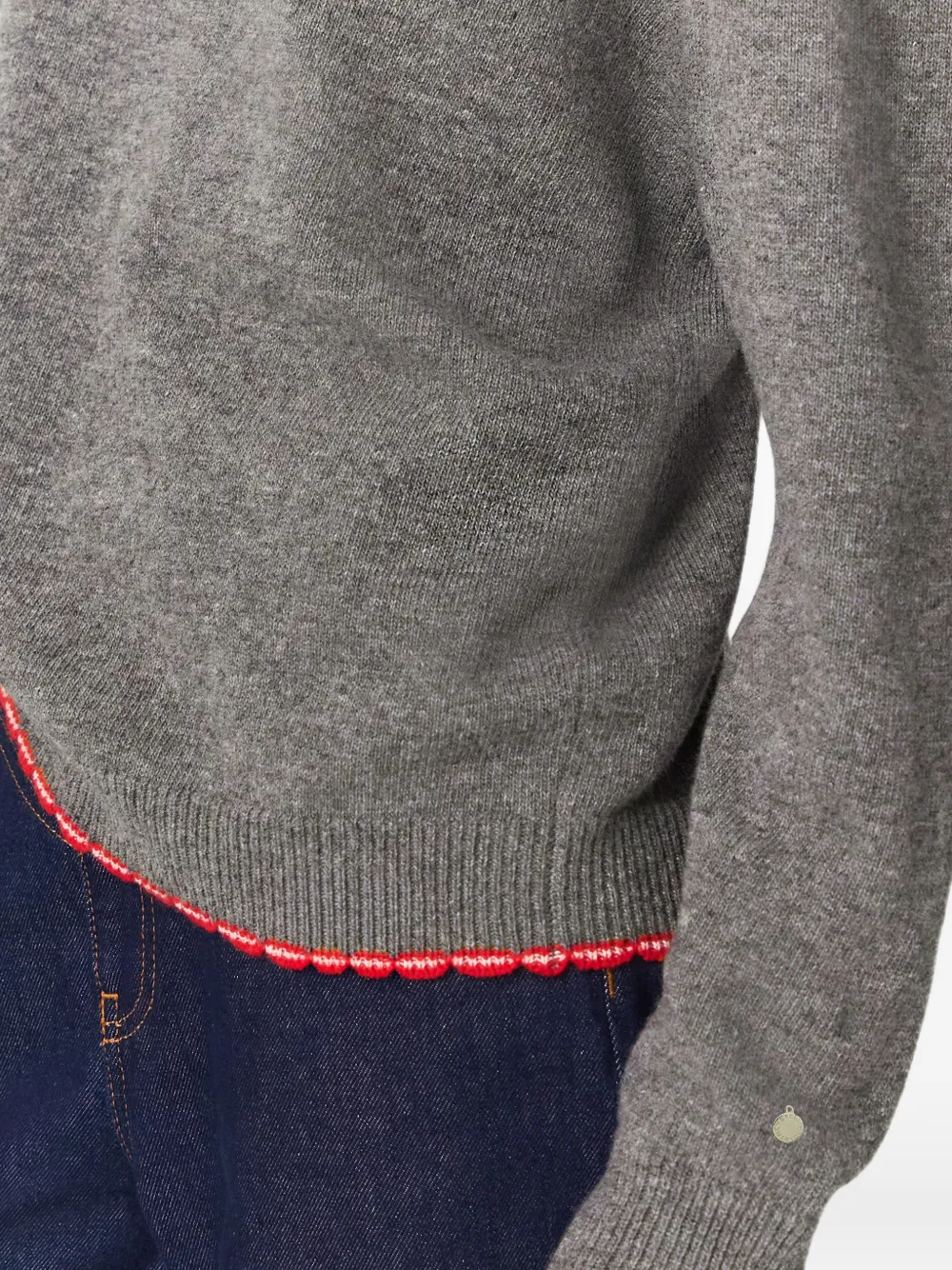 Stella McCartney Wollen trui met gehaakt hart Grijs