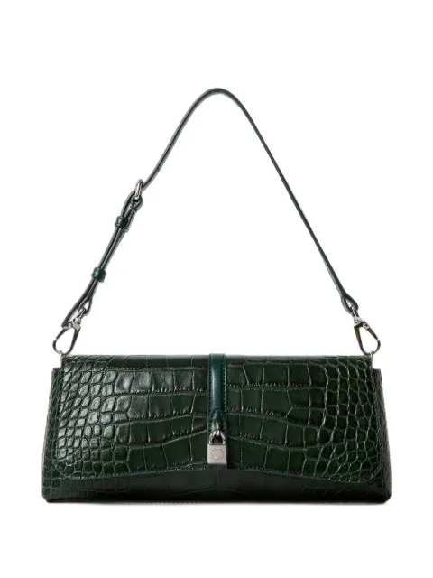 Stella McCartney bolsa de hombro con candado y efecto de piel de cocodrilo