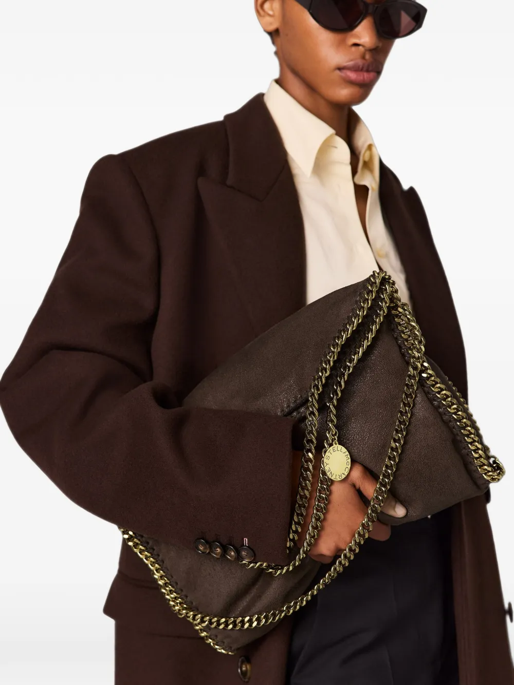 Stella McCartney Falabella shopper met stikselafwerking Bruin