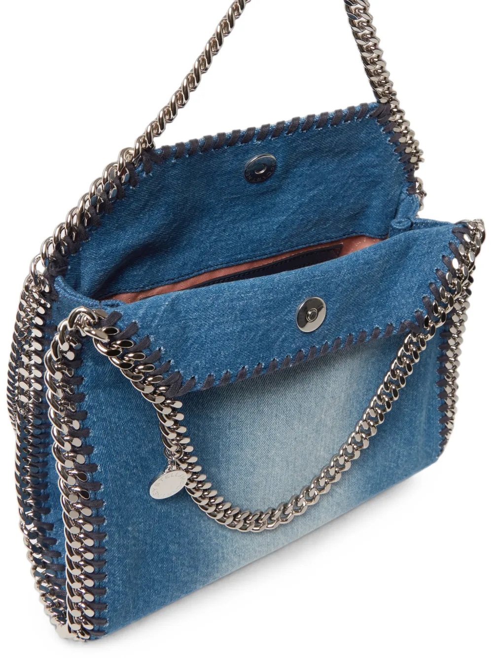 Stella McCartney Falabella denim mini-shopper Blauw