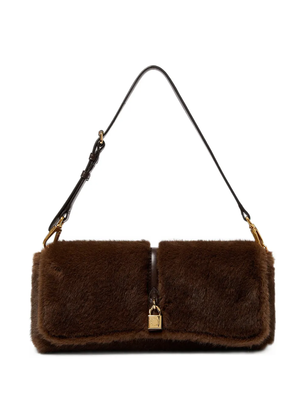 Stella McCartney faux-fur padlock shoulder bag