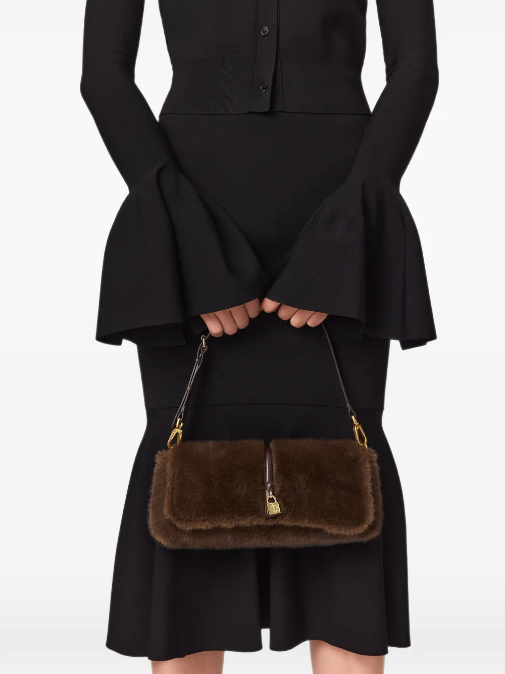 Stella McCartney Compact gebreid vest met klokmouwen Zwart