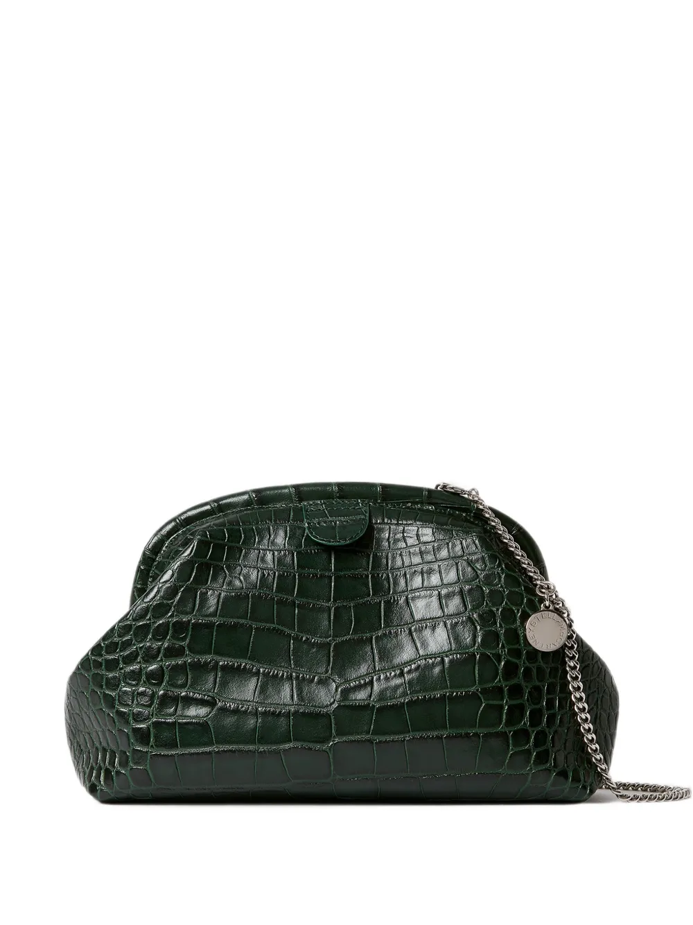 Stella McCartney croc-effect clutch bag - Verde