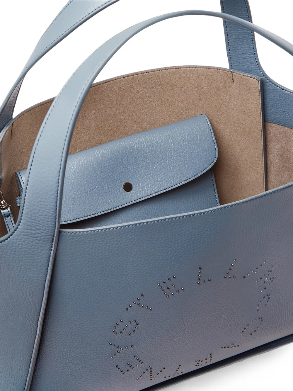Stella McCartney Shopper met logo Blauw