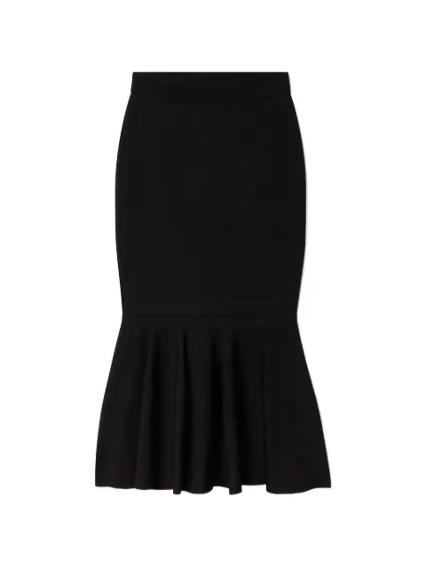 Stella McCartney falda midi acampanada de punto compacto