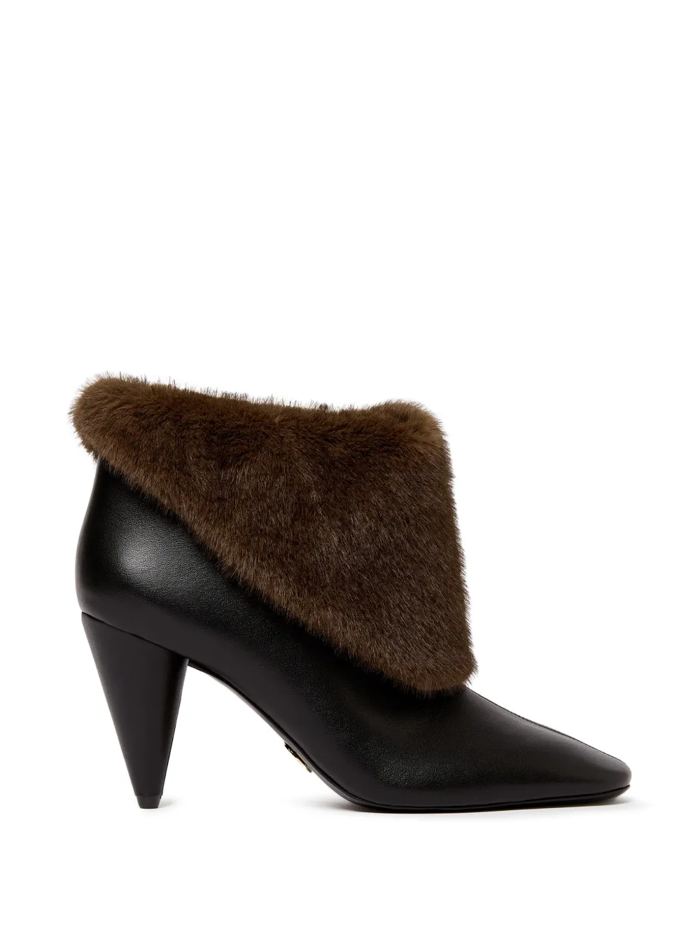 Stella McCartney faux-fur trim ankle boots - Black