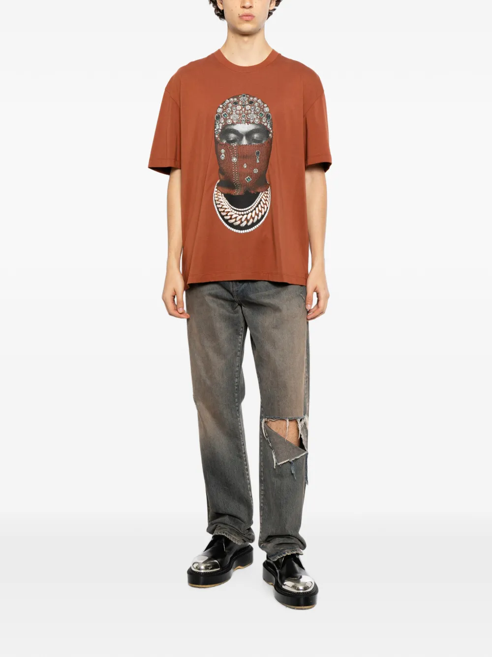 Ih Nom Uh Nit T-shirt met grafische print Oranje