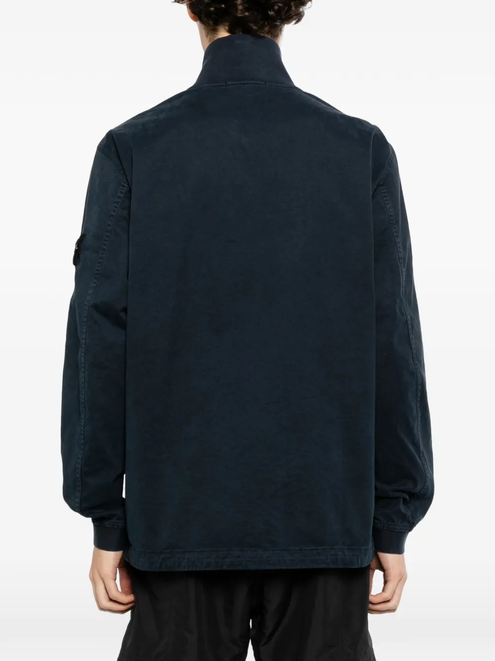 Stone Island Jack met logopatch Blauw