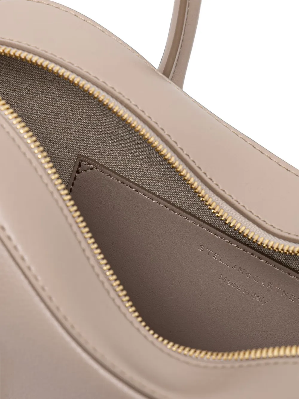 Stella McCartney padlock-detail grained tote bag Beige
