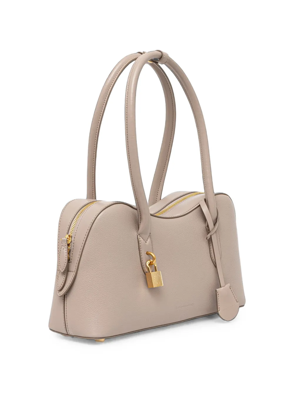 Stella McCartney padlock-detail grained tote bag Beige