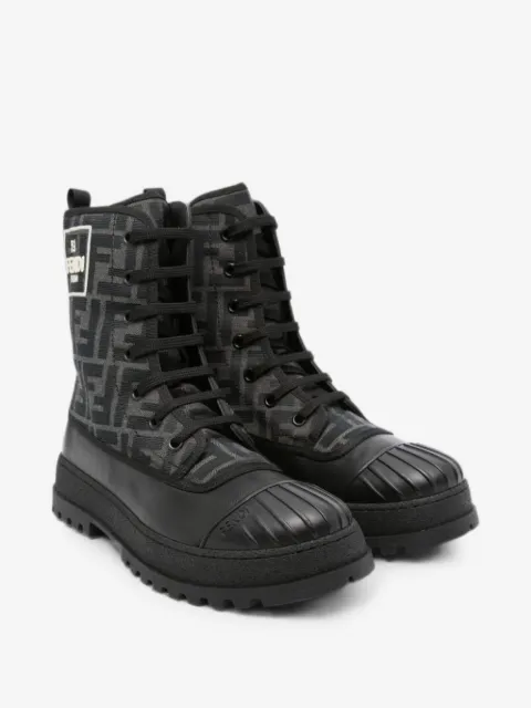 Fendi Kids zucca monogram ankle boots