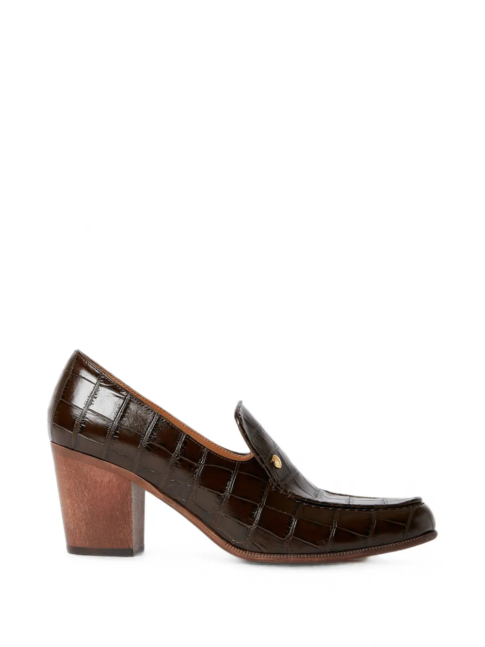 Stella McCartney croc-effect heeled loafers