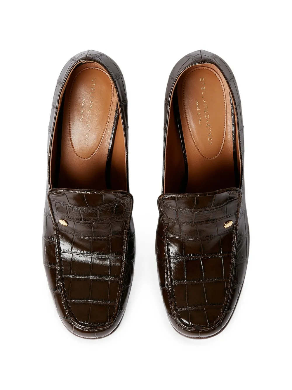 Stella McCartney croc-effect heeled loafers Bruin
