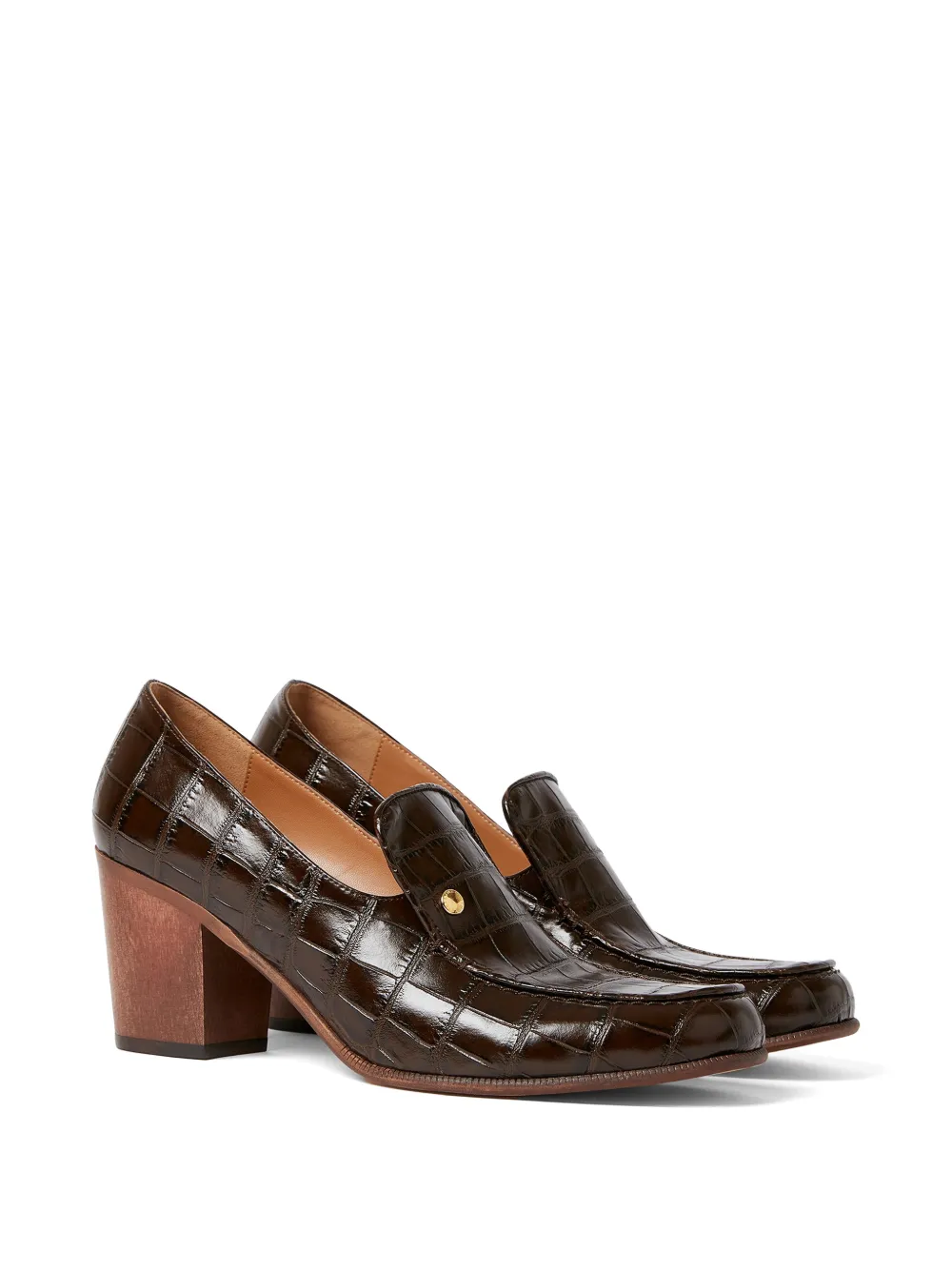 Stella McCartney croc-effect heeled loafers Bruin