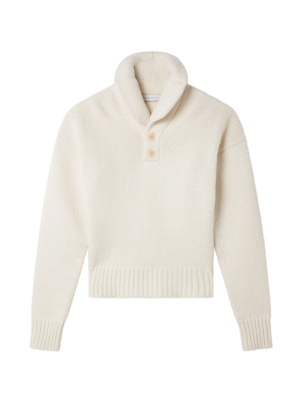 Stella McCartney button-fastening shawl-collar sweater - Neutrals