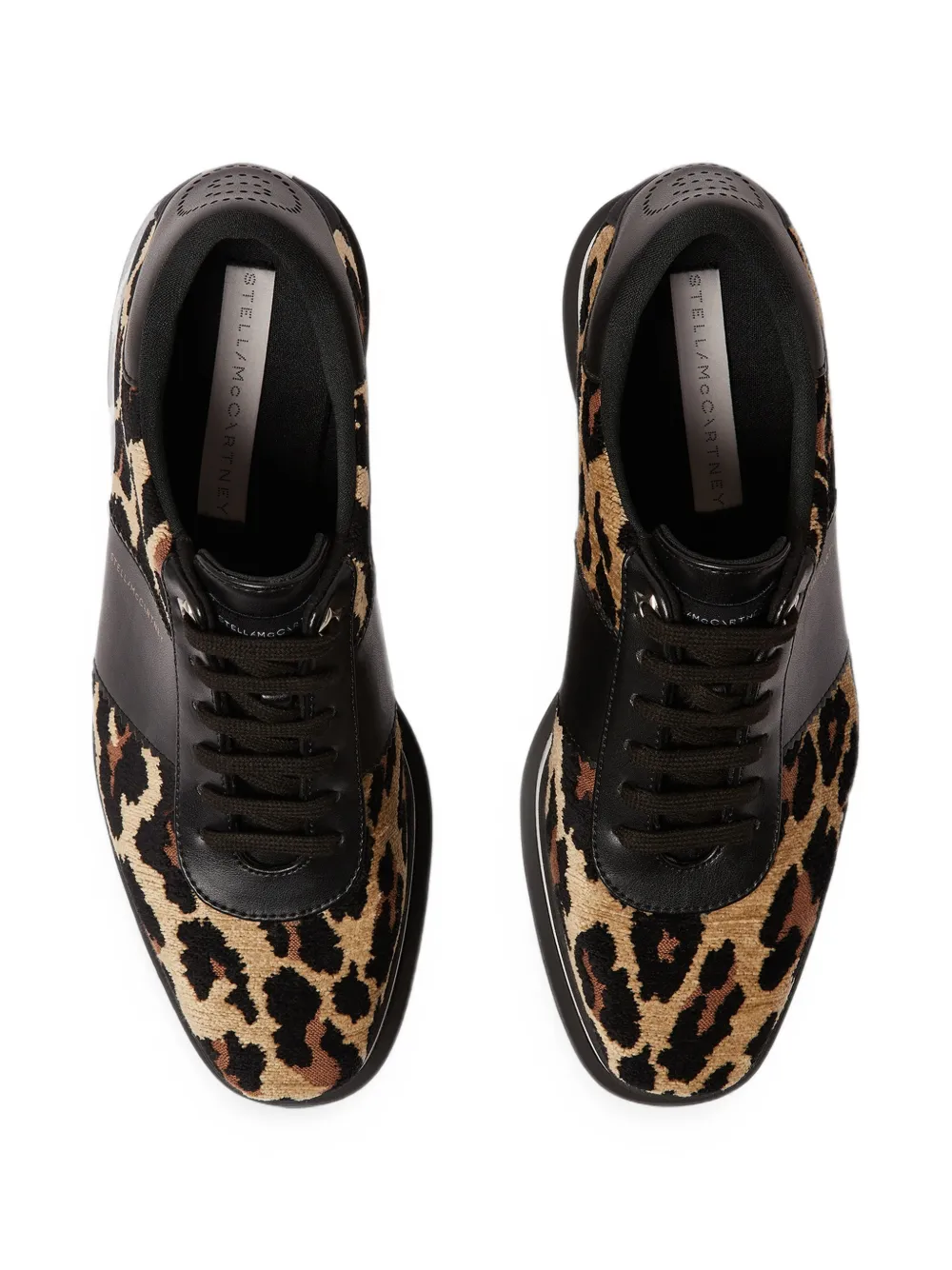 Stella McCartney Sneak-Elyse leopard platform sneakers Beige