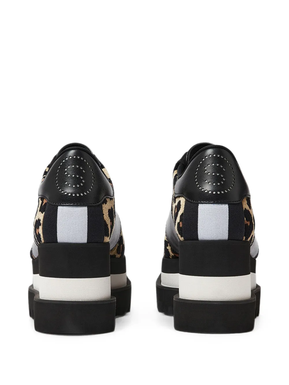 Stella McCartney Sneak-Elyse leopard platform sneakers Beige
