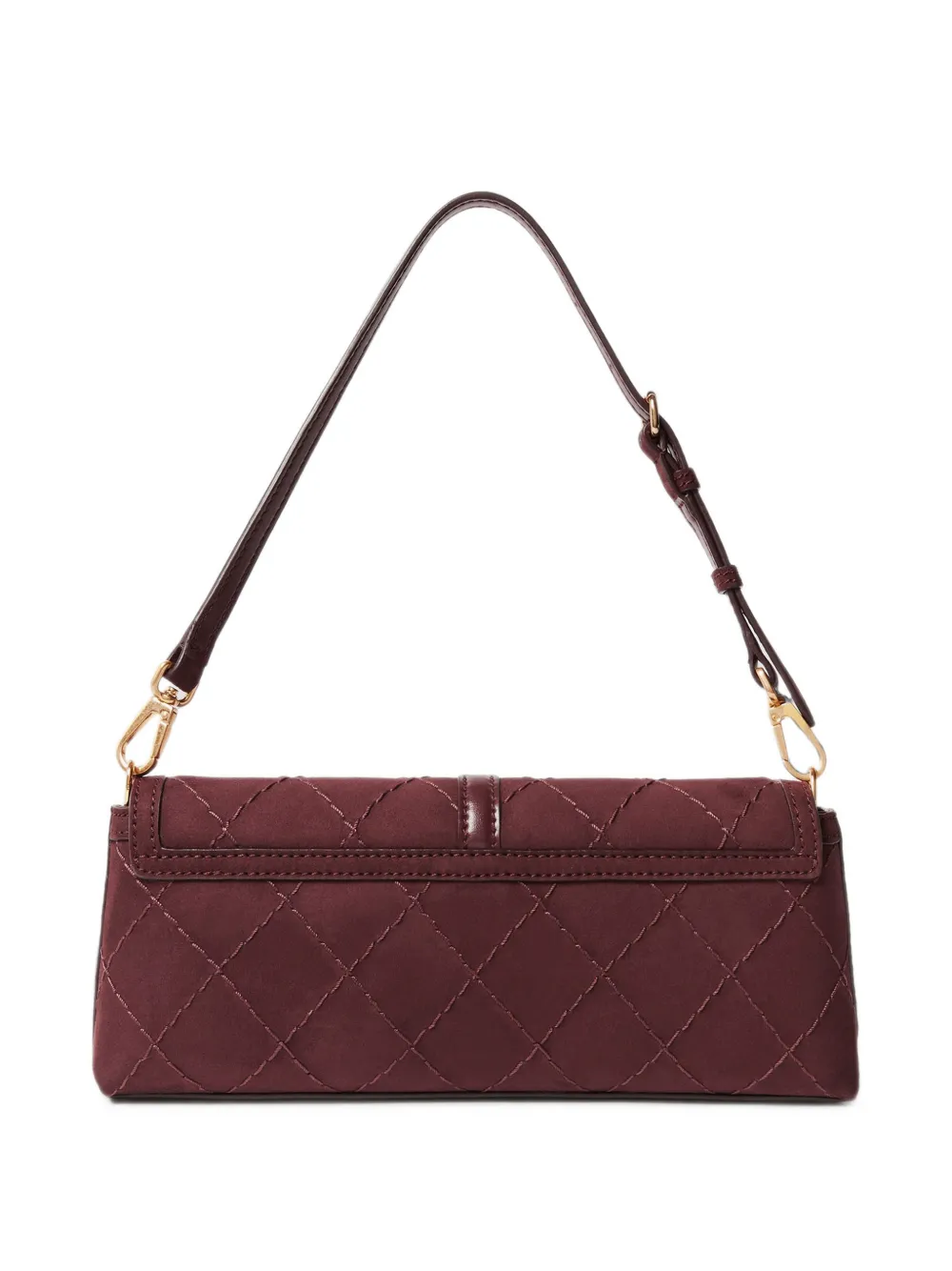 Stella McCartney Gewatteerde clutch met hangslotdetail Rood