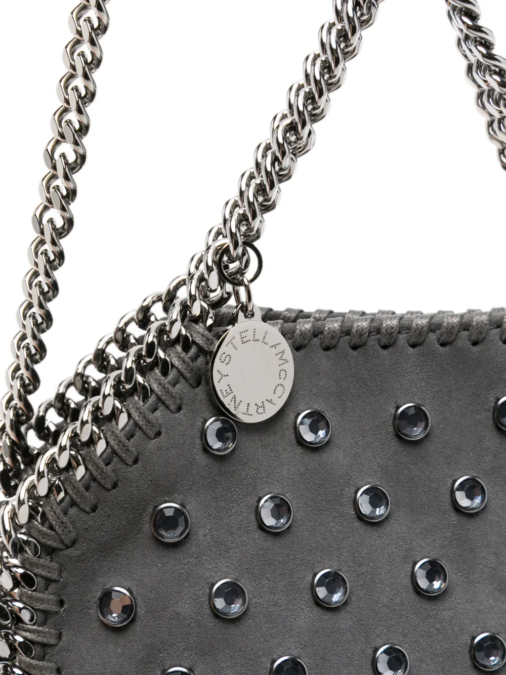 Stella McCartney Falabella crystal-embellished tote bag Grijs