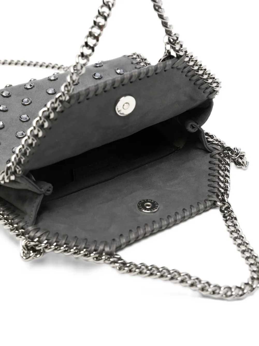 Stella McCartney Falabella crystal-embellished tote bag Grijs