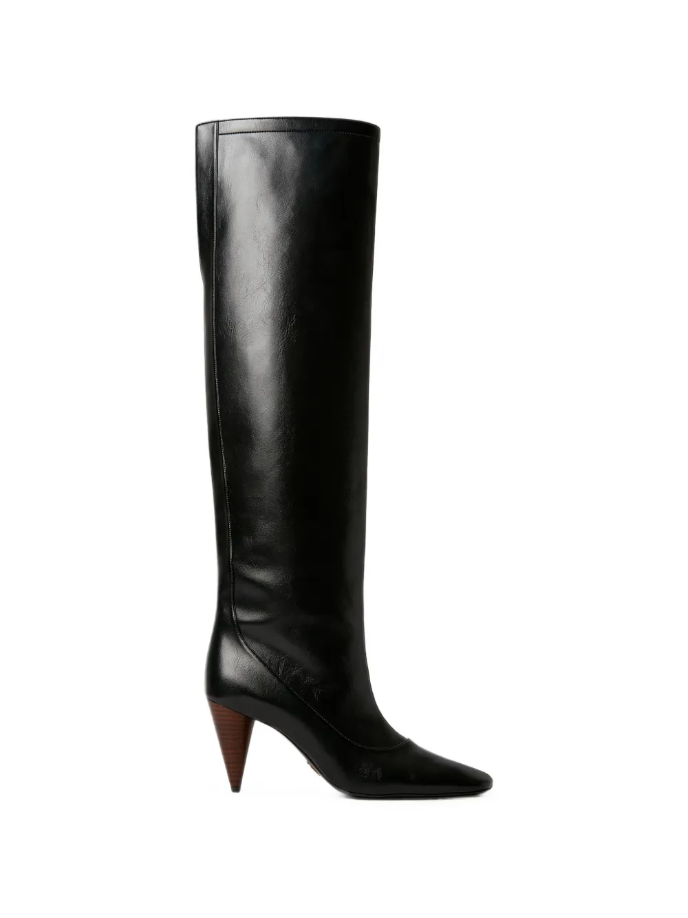 Stella McCartney square-toe over-the-knee boots Zwart