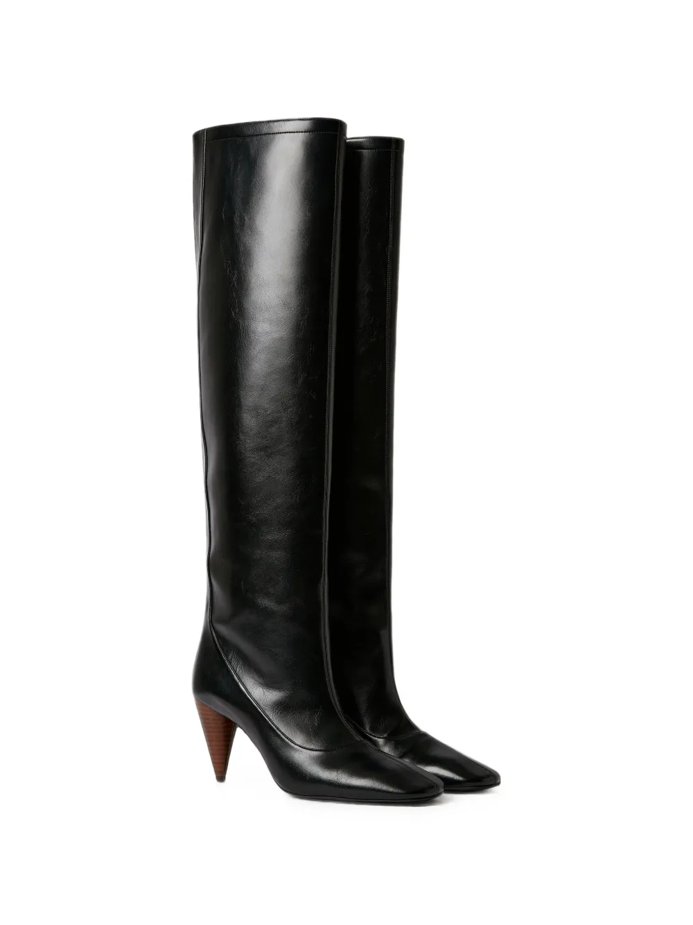 Stella McCartney square-toe over-the-knee boots Zwart