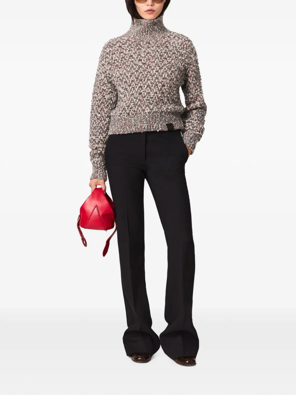 Stella McCartney Gebreide trui met textuur Grijs