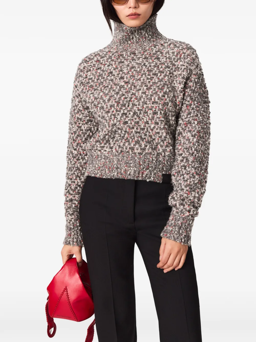 Stella McCartney Gebreide trui met textuur Grijs