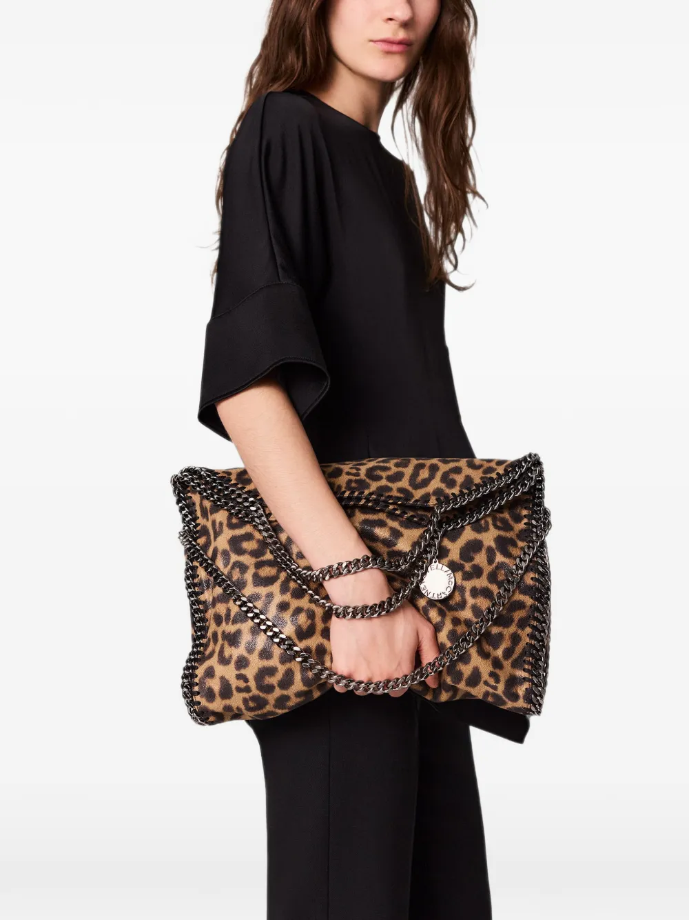 Stella McCartney Falabella shopper met luipaard-print Bruin
