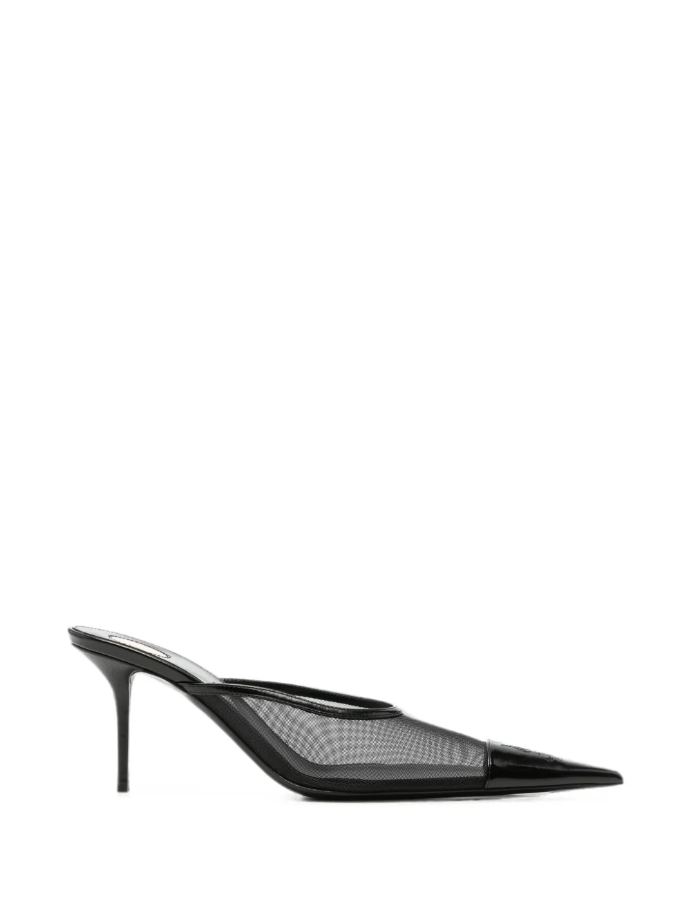 Saint Laurent Muiltjes met puntige neus Zwart