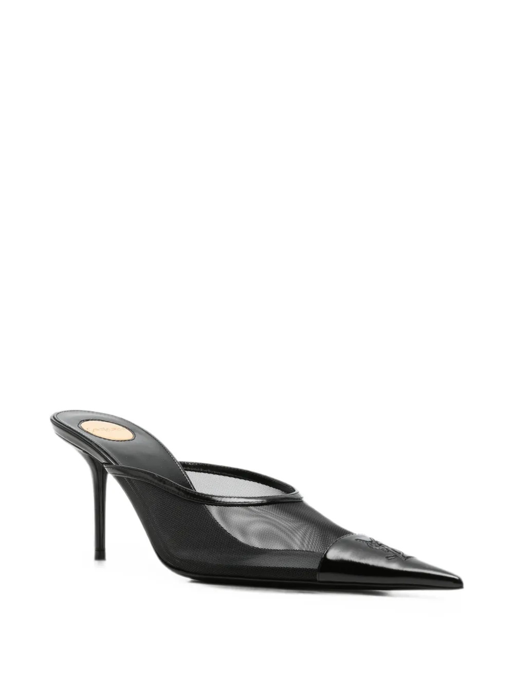 Saint Laurent Muiltjes met puntige neus Zwart