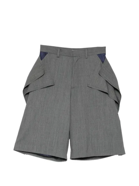 Undercover layered wool shorts