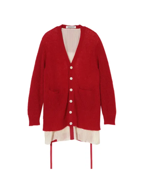 Undercover cardigan à empiècements et fines rayures