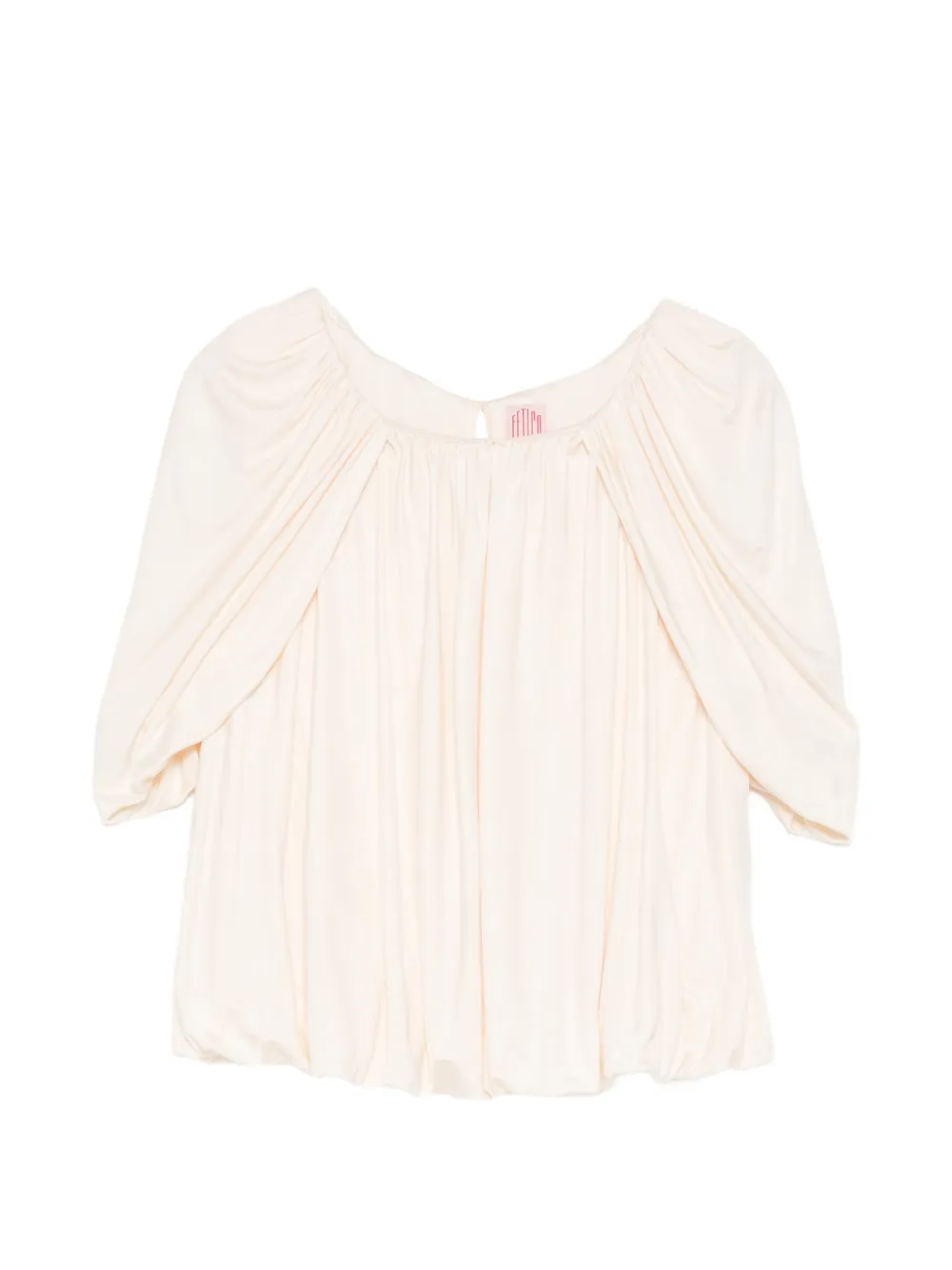 FETICO gathered short-sleeve blouse