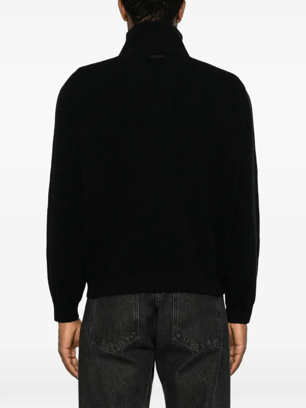 Saint Laurent Ribgebreide trui Zwart